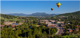 Hot Air Balloons float over downtown Steamboat Springs