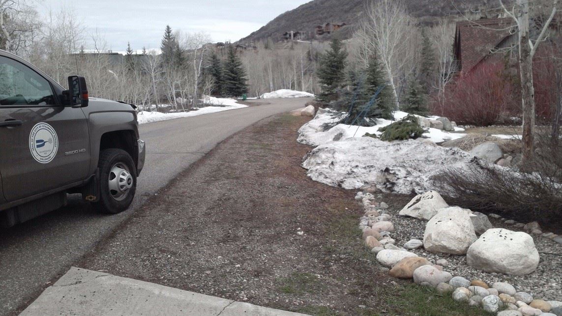 Right of Way area from the street to the front yard